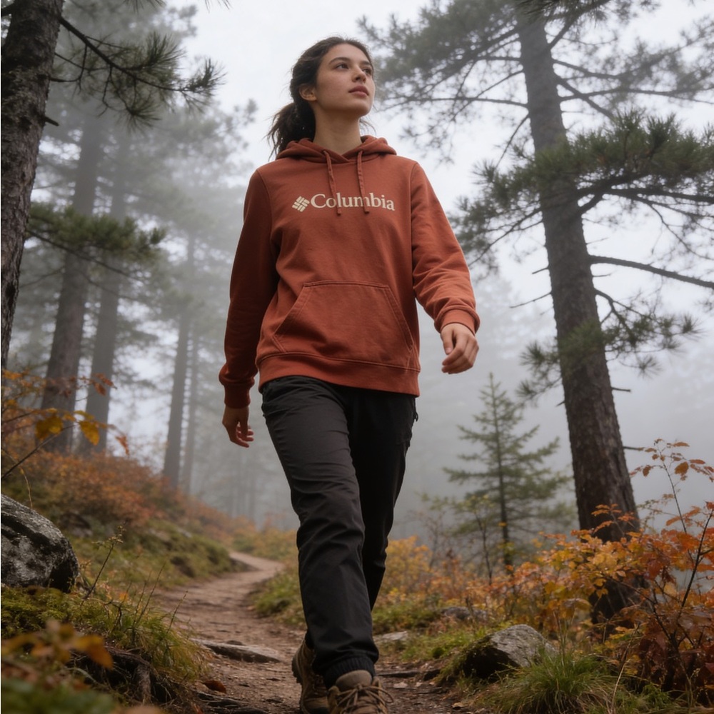 Columbia Rust Hoodie Sweater